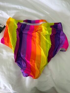 Torrid Neon Sunset Stripe Bikini Bottom